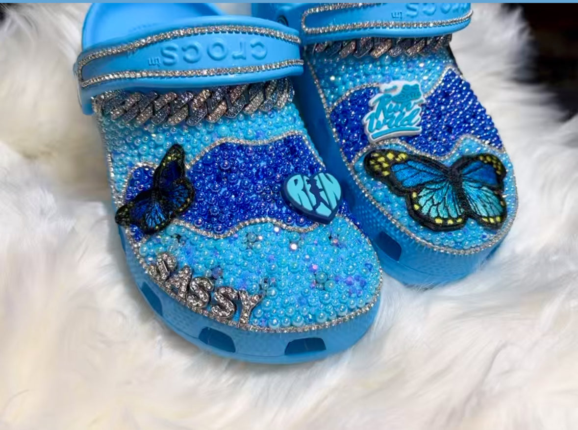 Custom Glitter Crocs