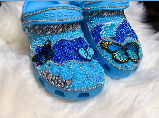 Custom Glitter Crocs